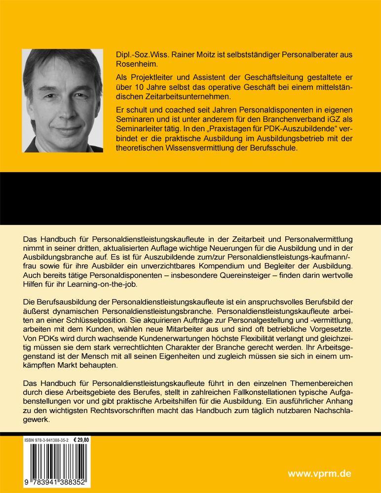 Rückseitencover Handbuch für Personaldienstleistungskaufleute