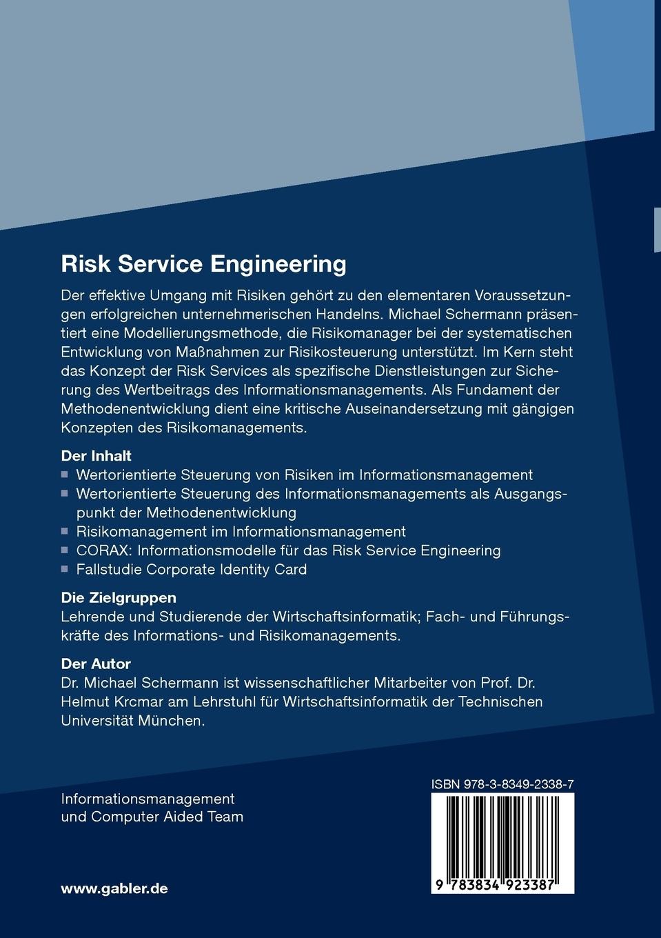 Rückseitencover Risk Service Engineering