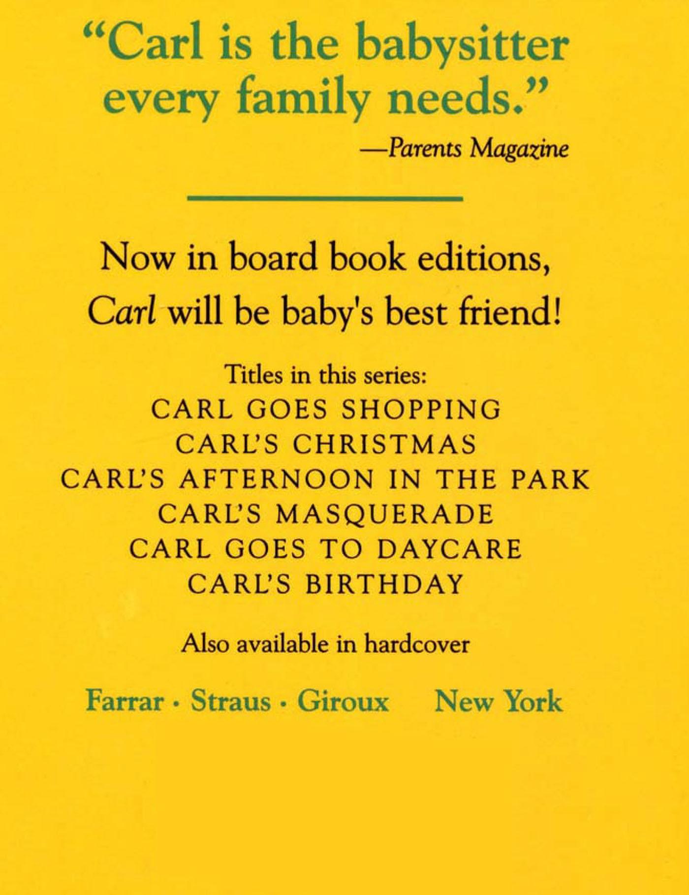 Rückseitencover Carl's Birthday