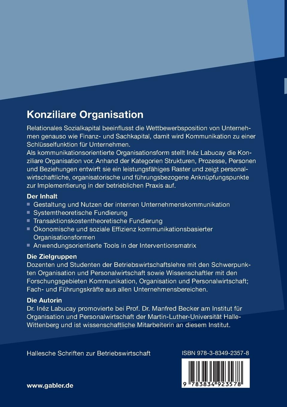 Rückseitencover Konziliare Organisation