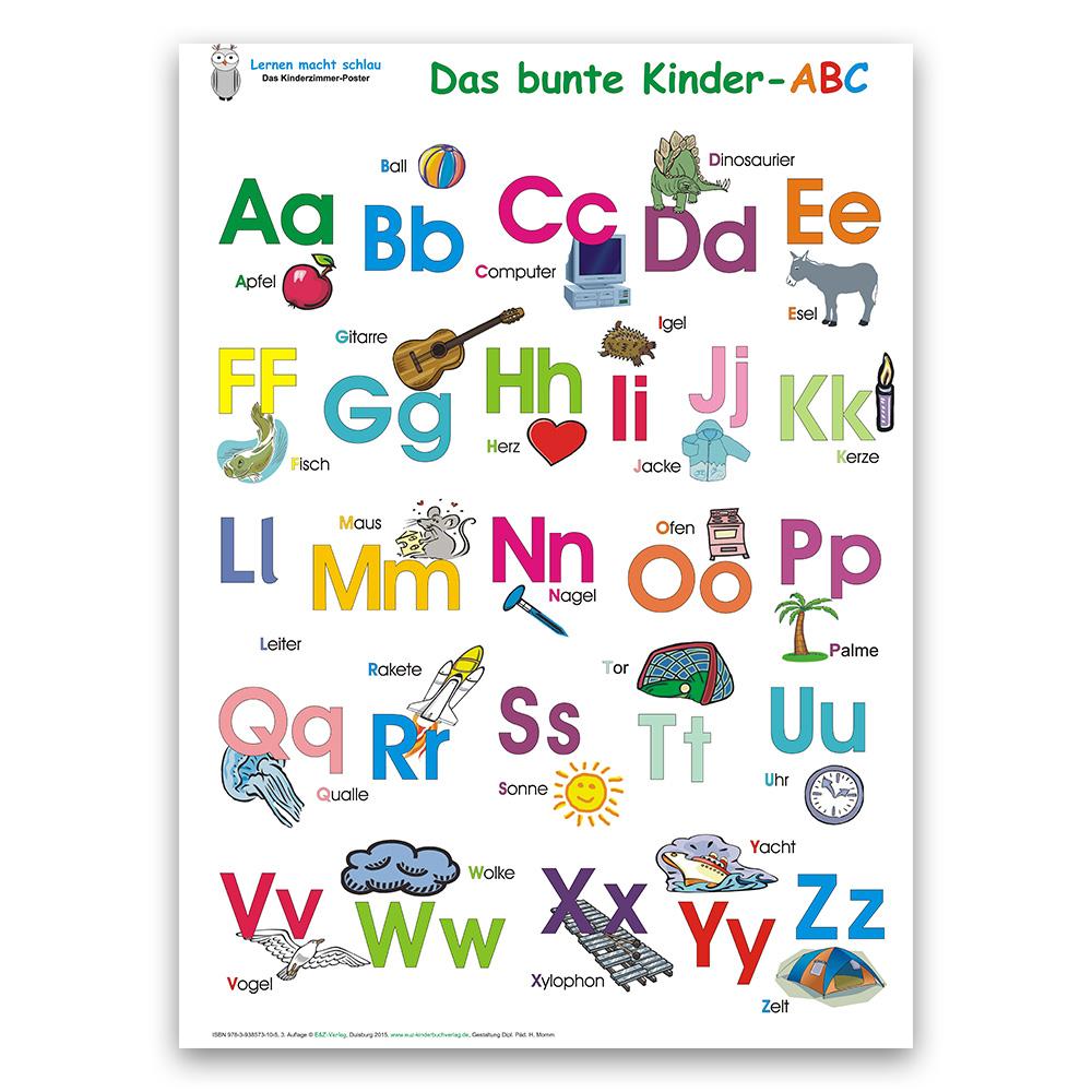 Vorderes Coverbild Das bunte Kinder-ABC. Poster 100 x 70 cm