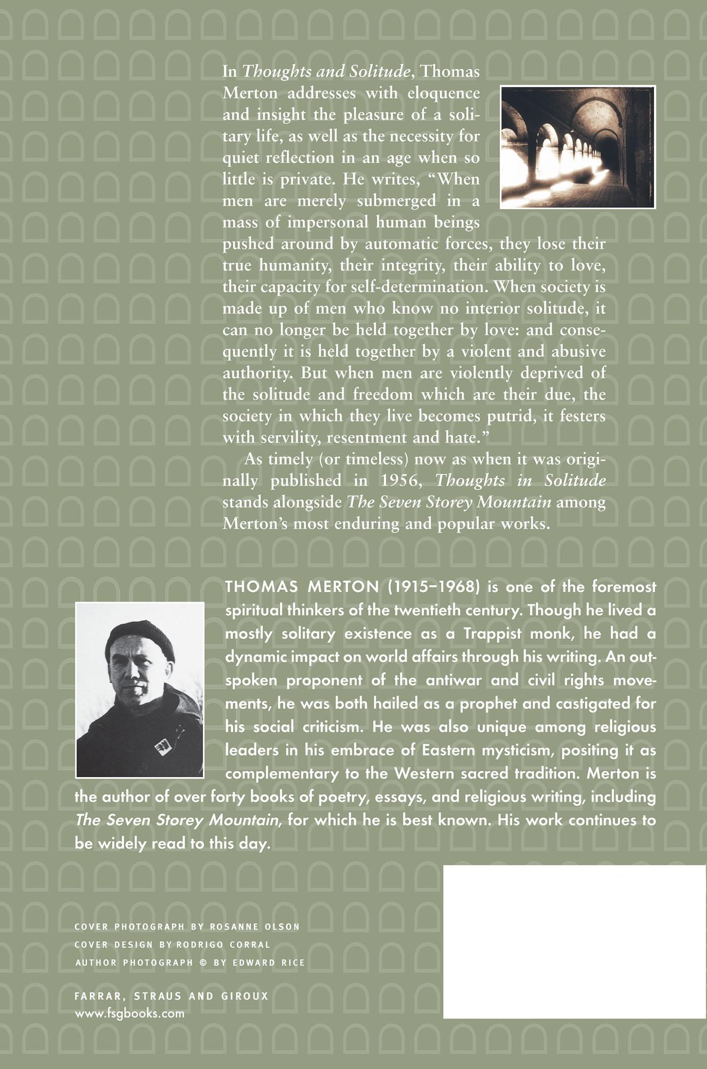 Rückseitencover Thoughts in Solitude