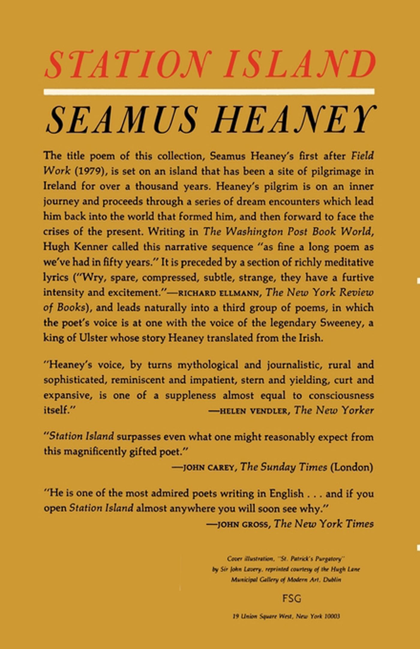 Rückseitencover Station Island