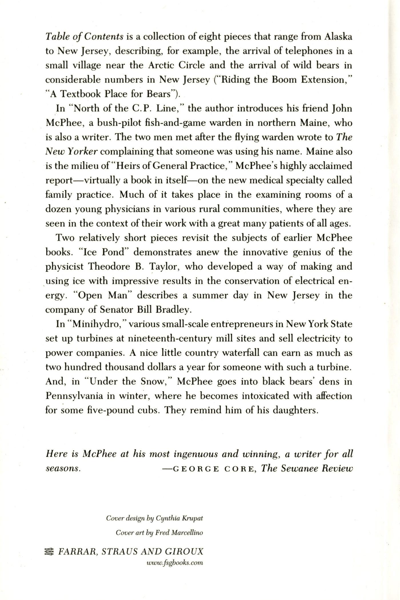 Rückseitencover Table of Contents