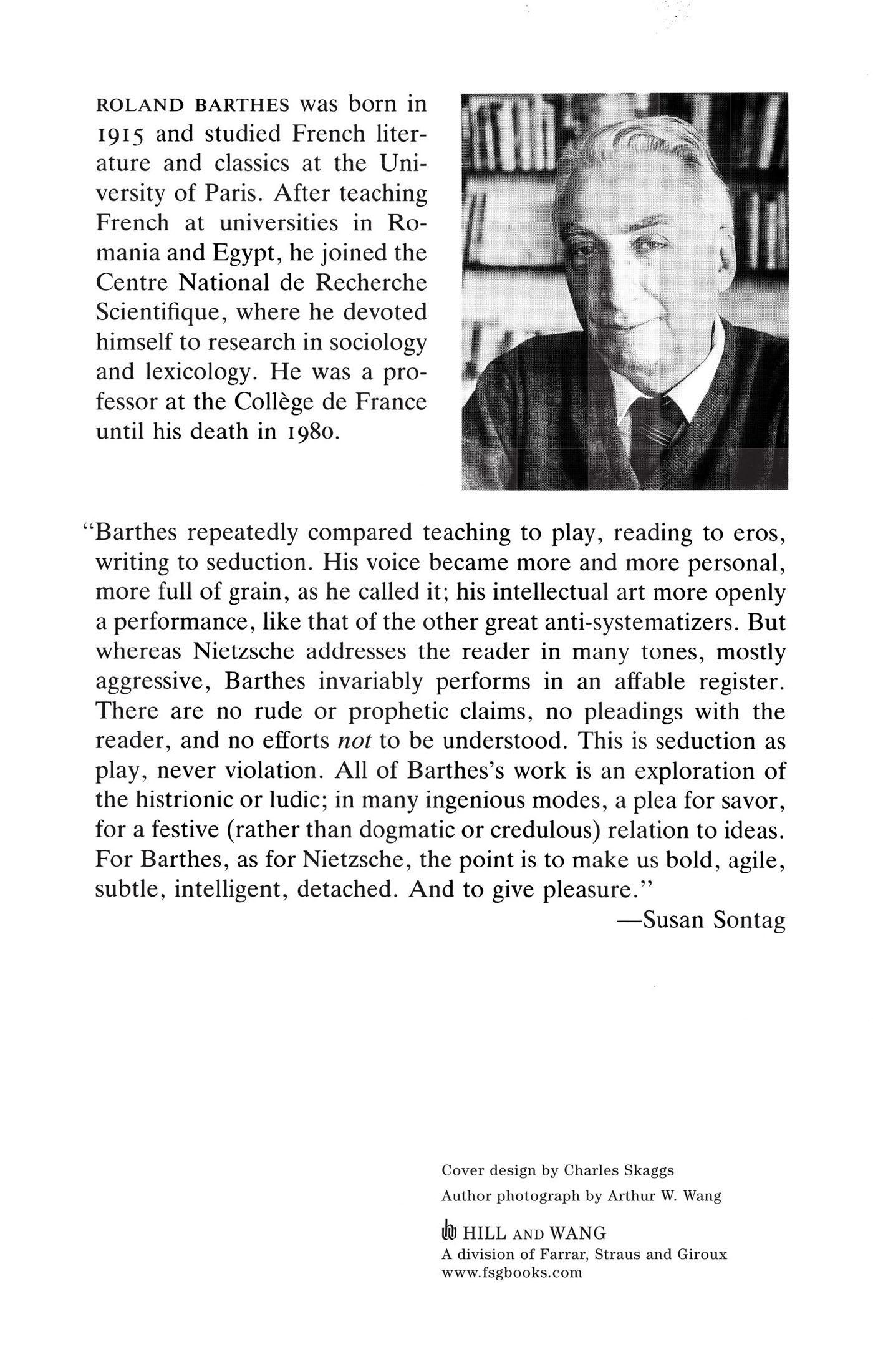 Rückseitencover The Pleasure of the Text