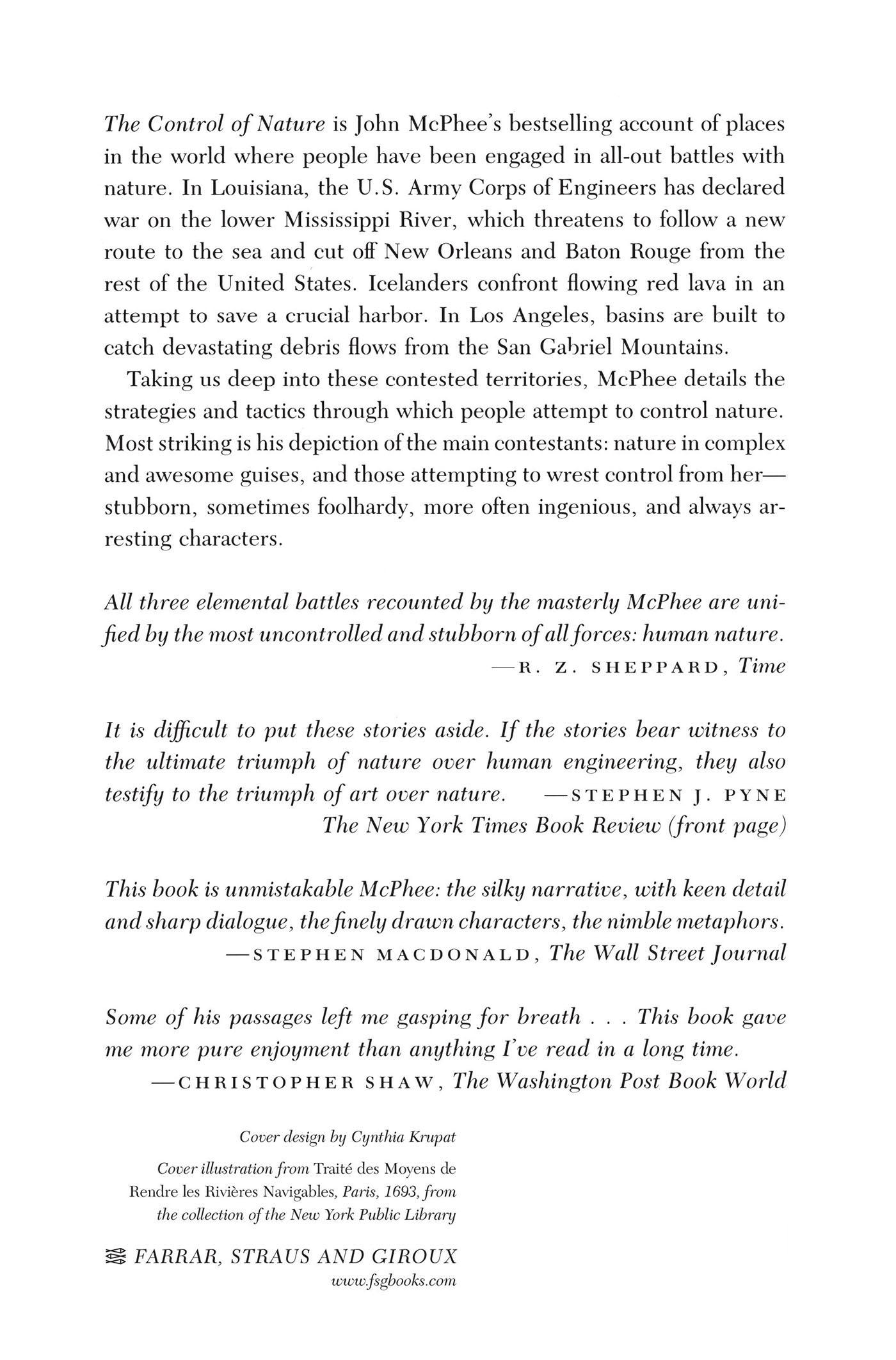 Rückseitencover The Control of Nature