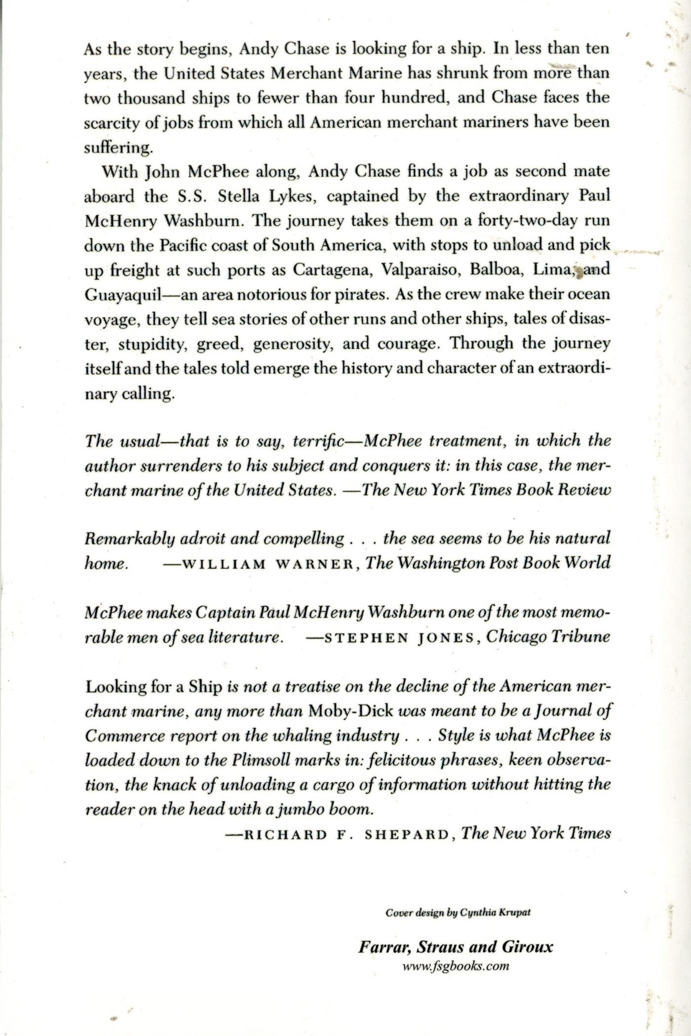 Rückseitencover Looking for a Ship