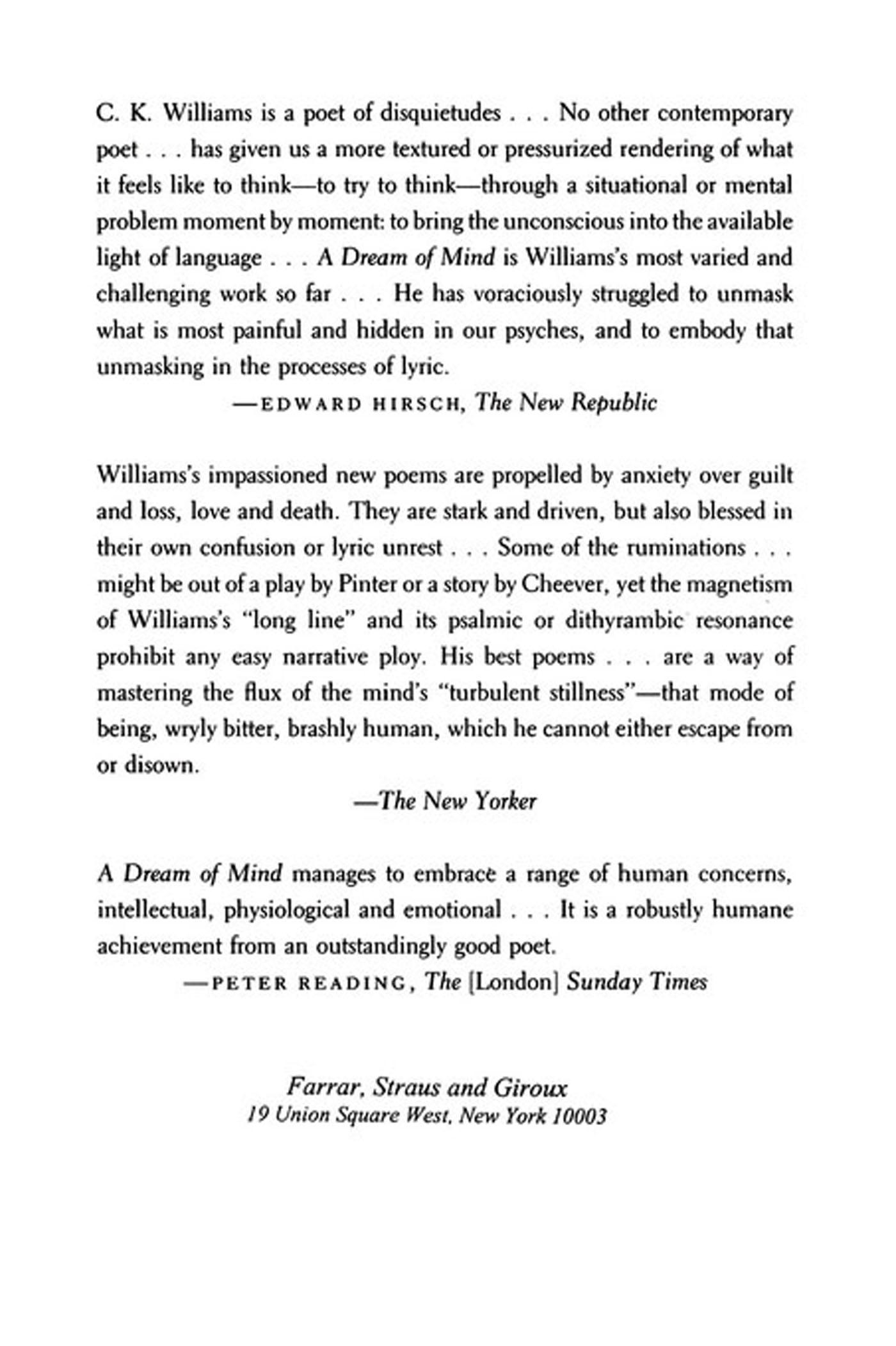 Rückseitencover A Dream of Mind