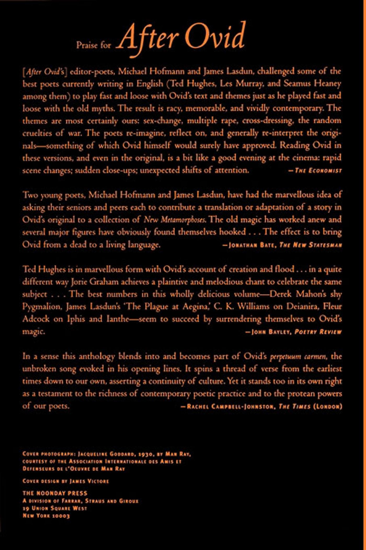 Rückseitencover After Ovid