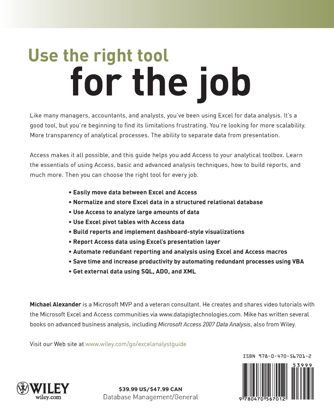Rückseitencover The Excel Analyst's Guide to Access