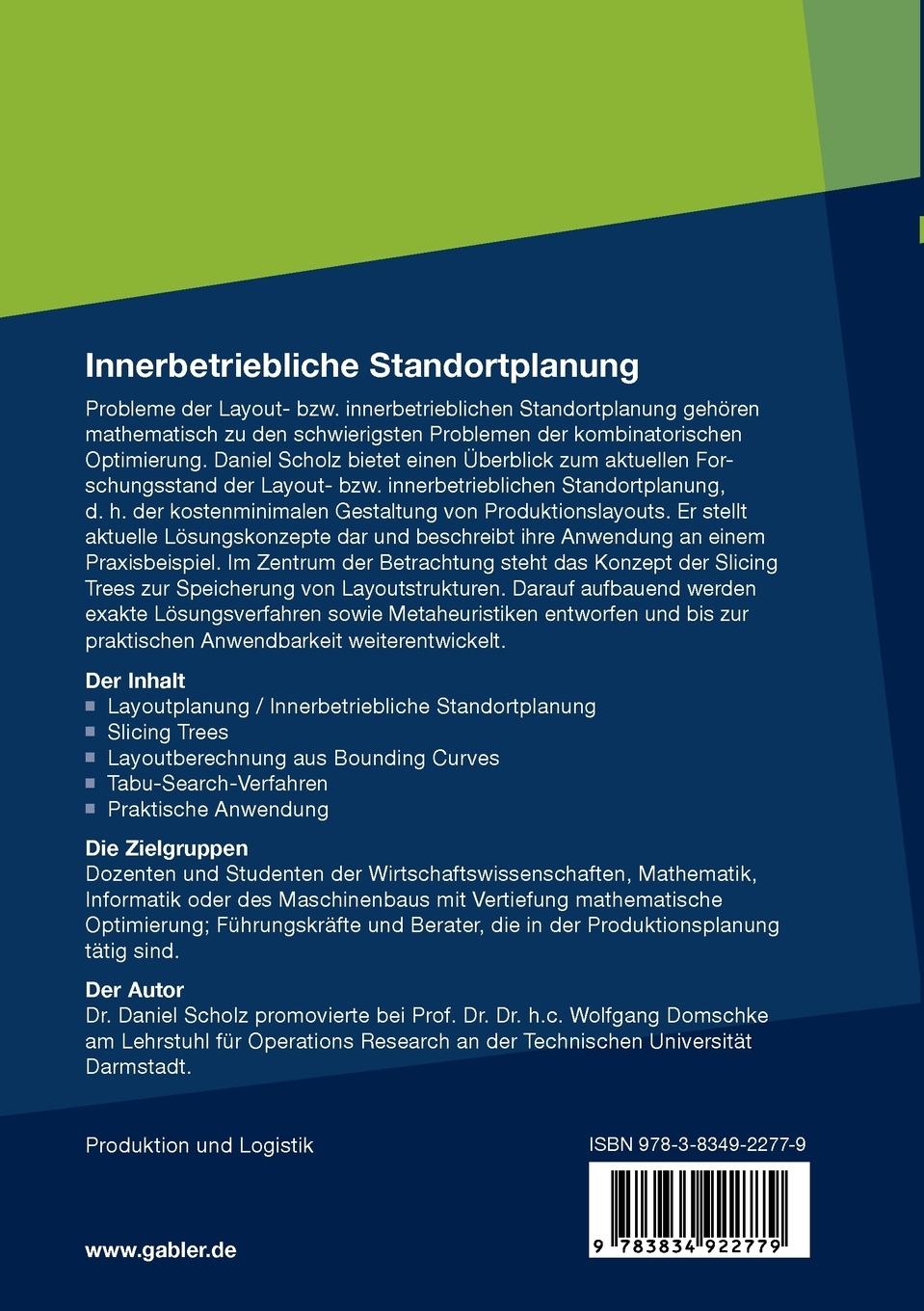 Rückseitencover Innerbetriebliche Standortplanung