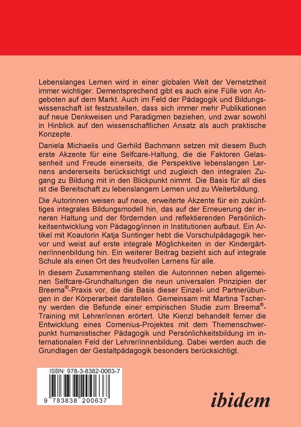 Rückseitencover Lebenslanges Lernen - freudvoll und integral