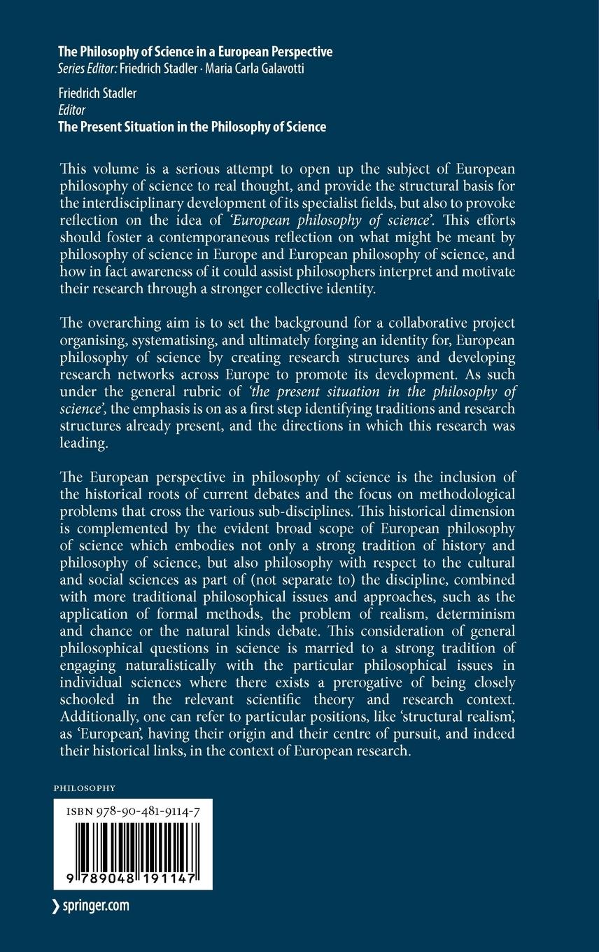 Rückseitencover The Present Situation in the Philosophy of Science