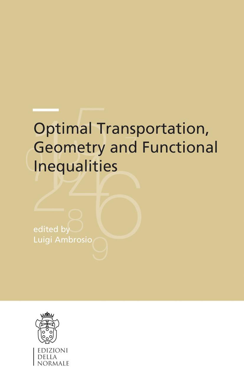 Vorderes Coverbild Optimal Transportation, Geometry and Functional Inequalities