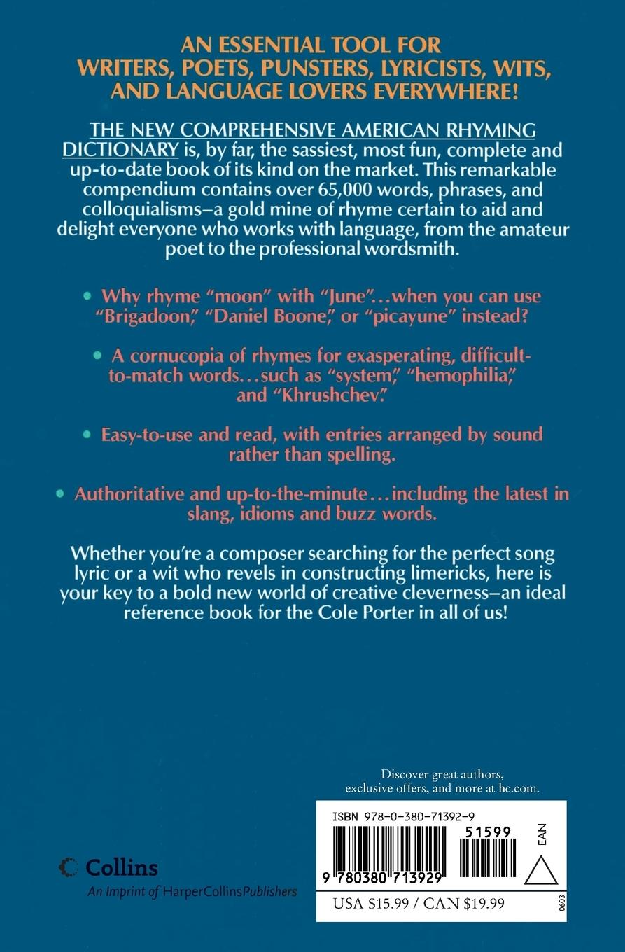 Rückseitencover The New Comprehensive American Rhyming Dictionary