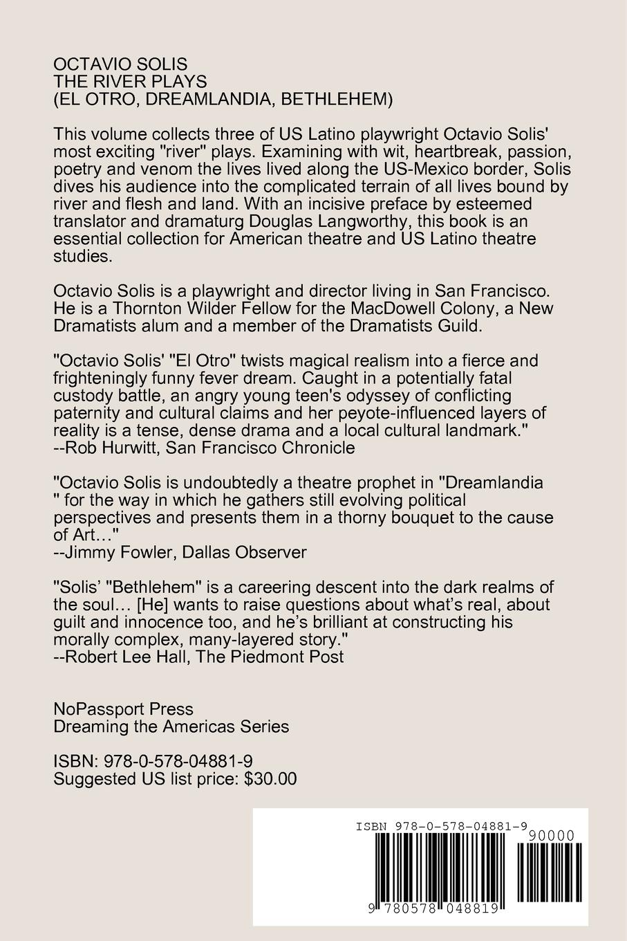Rückseitencover Octavio Solis