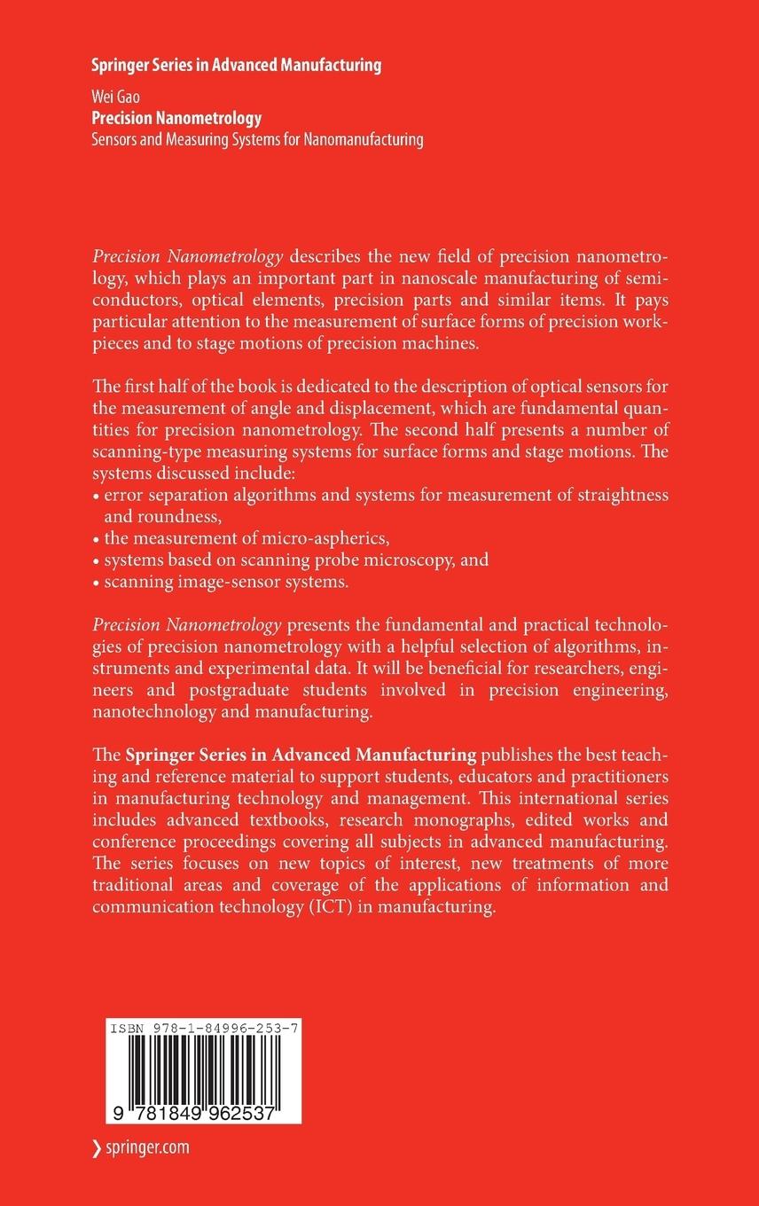 Rückseitencover Precision Nanometrology