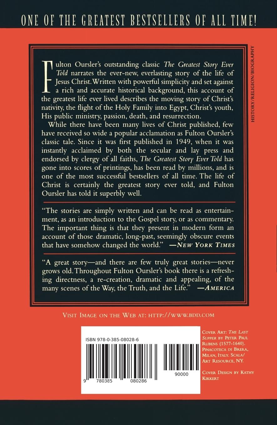 Rückseitencover The Greatest Story Ever Told