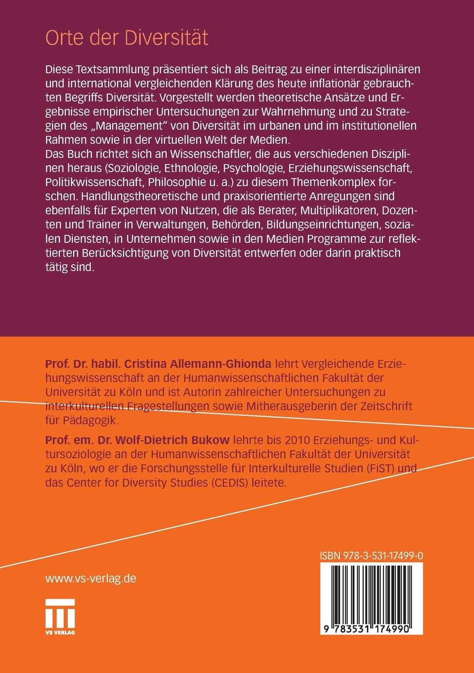 Rückseitencover Orte der Diversität