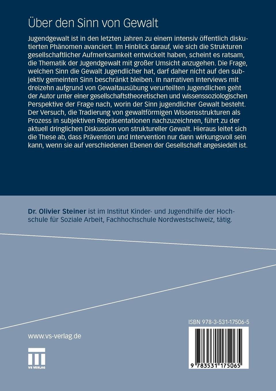 Rückseitencover Über den Sinn von Gewalt