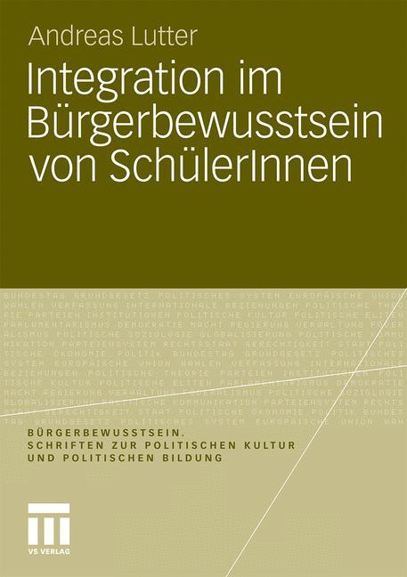 Vorderes Coverbild Integration im Bürgerbewusstsein von SchülerInnen