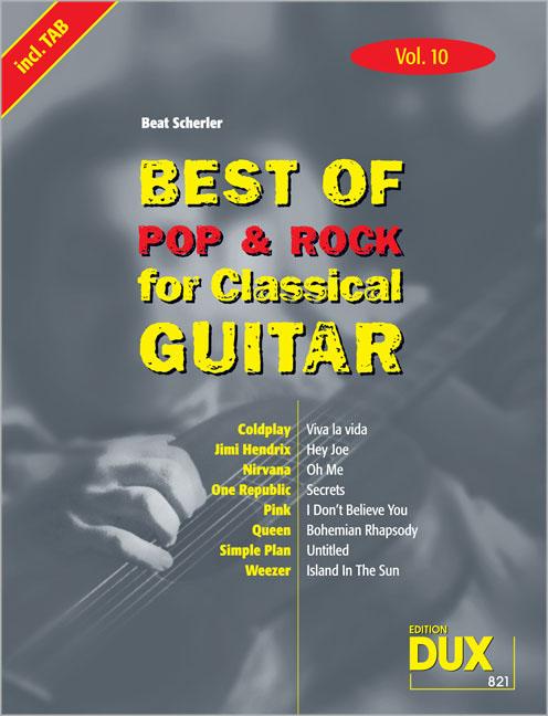 Vorderes Coverbild Best of  Pop und Rock for Classical Guitar 10