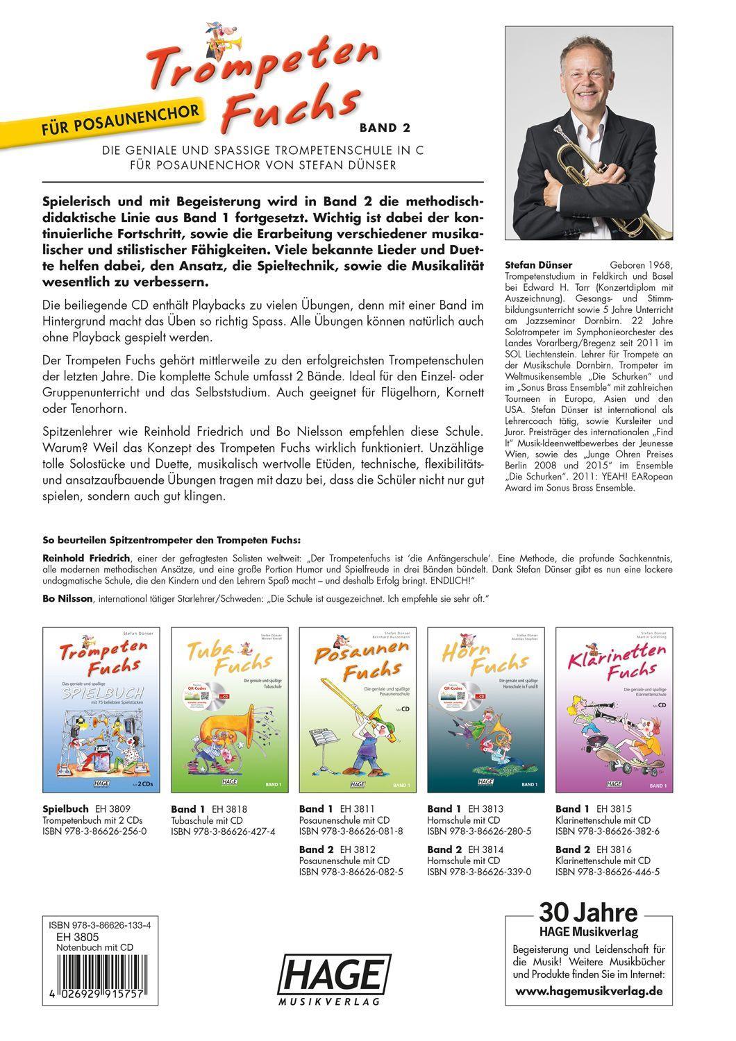 Beispielinhalt (Bild) Trompeten Fuchs 2, Ausgabe in C für Posaunenchor
