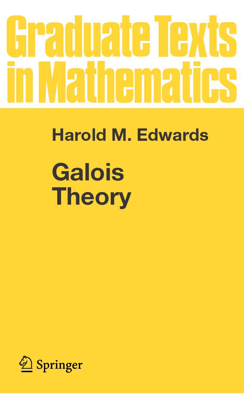 Vorderes Coverbild Galois Theory