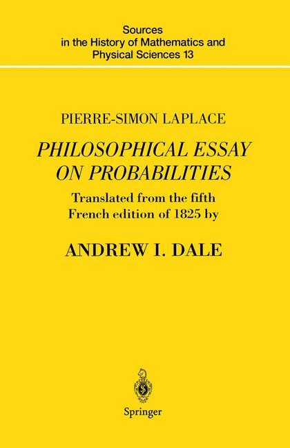Vorderes Coverbild Pierre-Simon Laplace Philosophical Essay on Probabilities