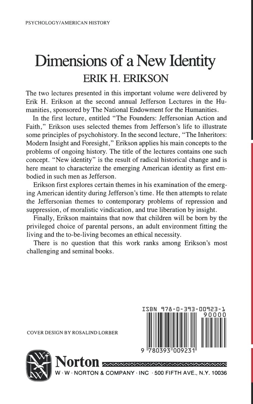 Rückseitencover Dimensions of a New Identity