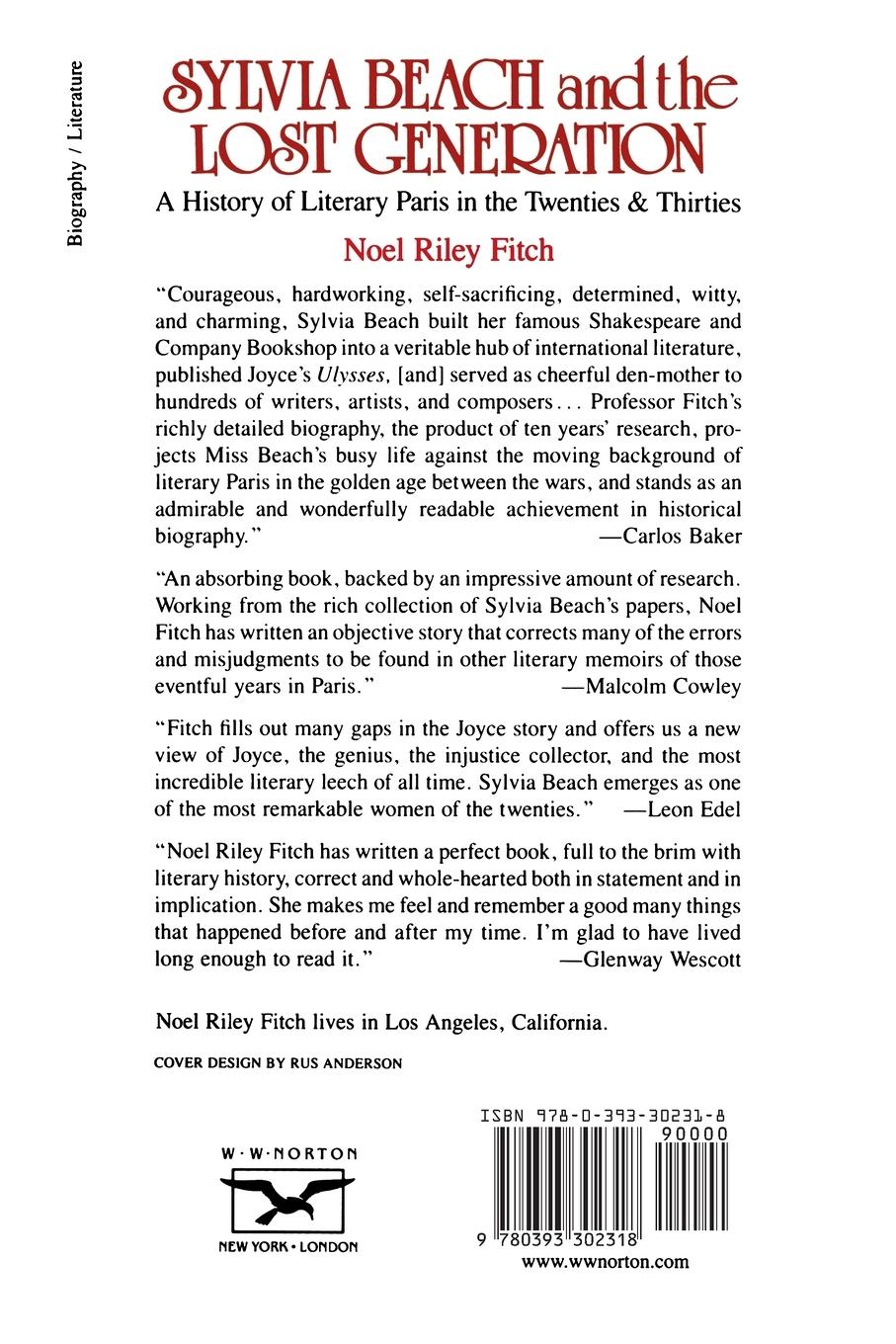 Rückseitencover Sylvia Beach and the Lost Generation