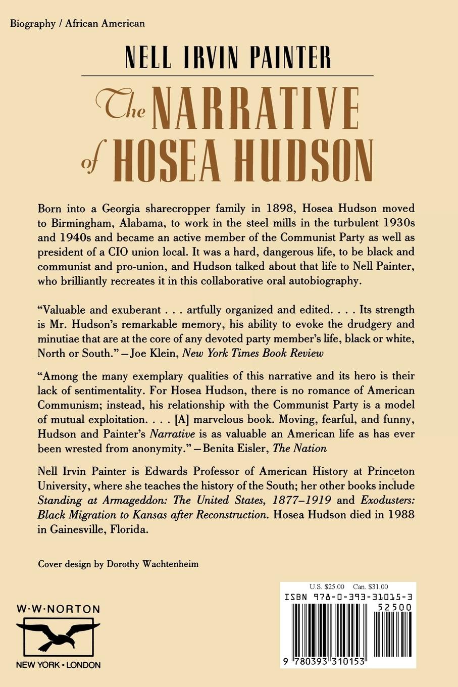 Rückseitencover The Narrative of Hosea Hudson