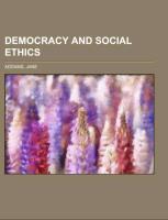 Vorderes Coverbild Democracy and Social Ethics
