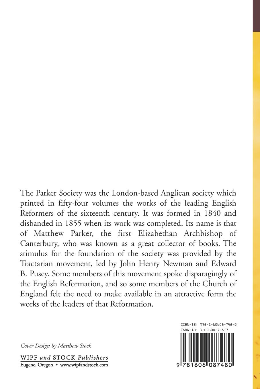 Rückseitencover Later Writings of Bishop Hooper