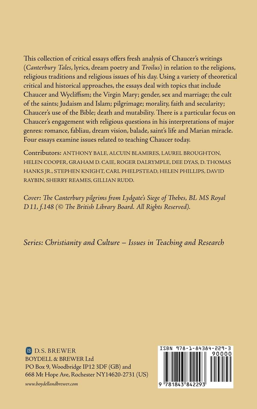 Rückseitencover Chaucer and Religion