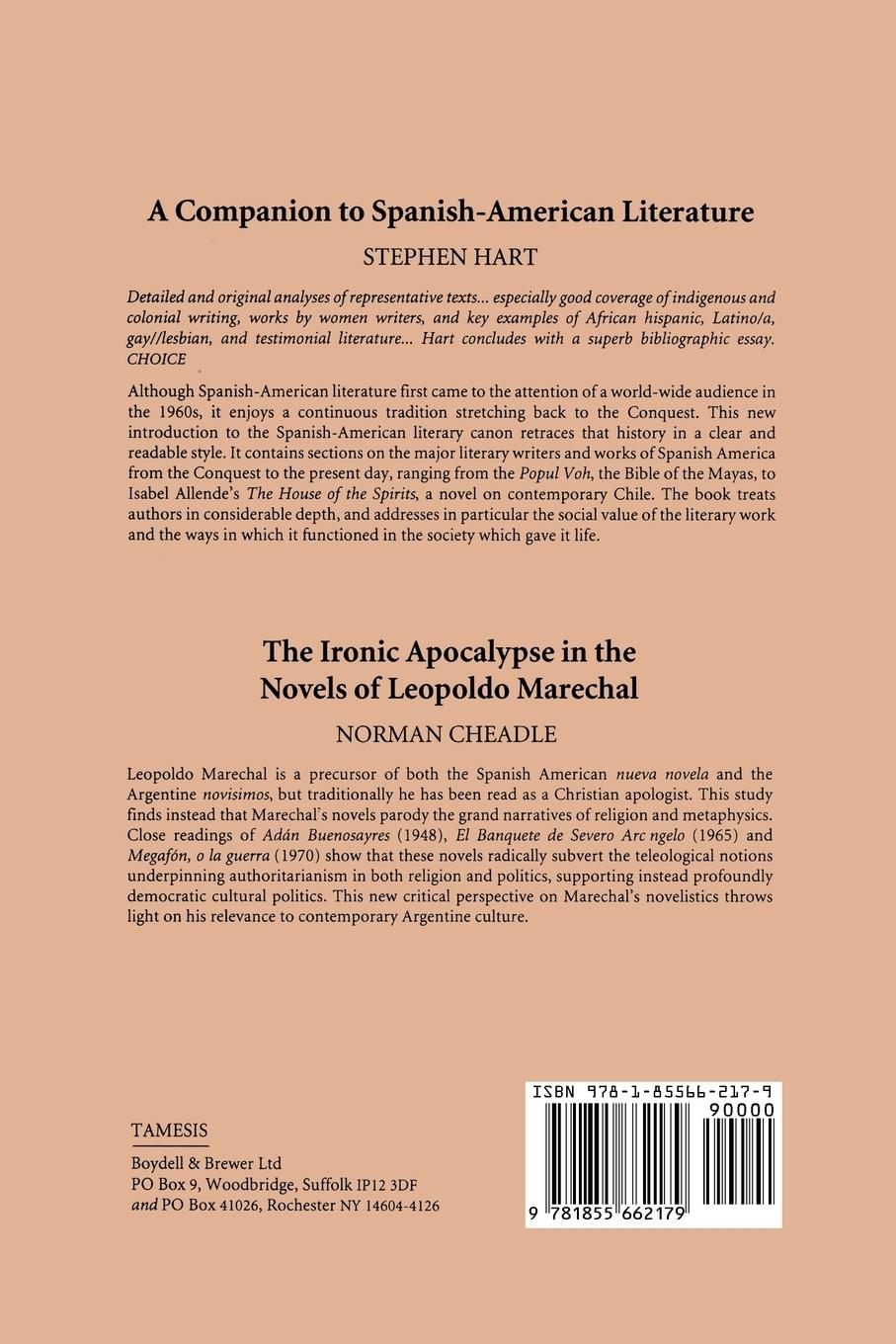 Rückseitencover A Companion to Modern Spanish American Fiction