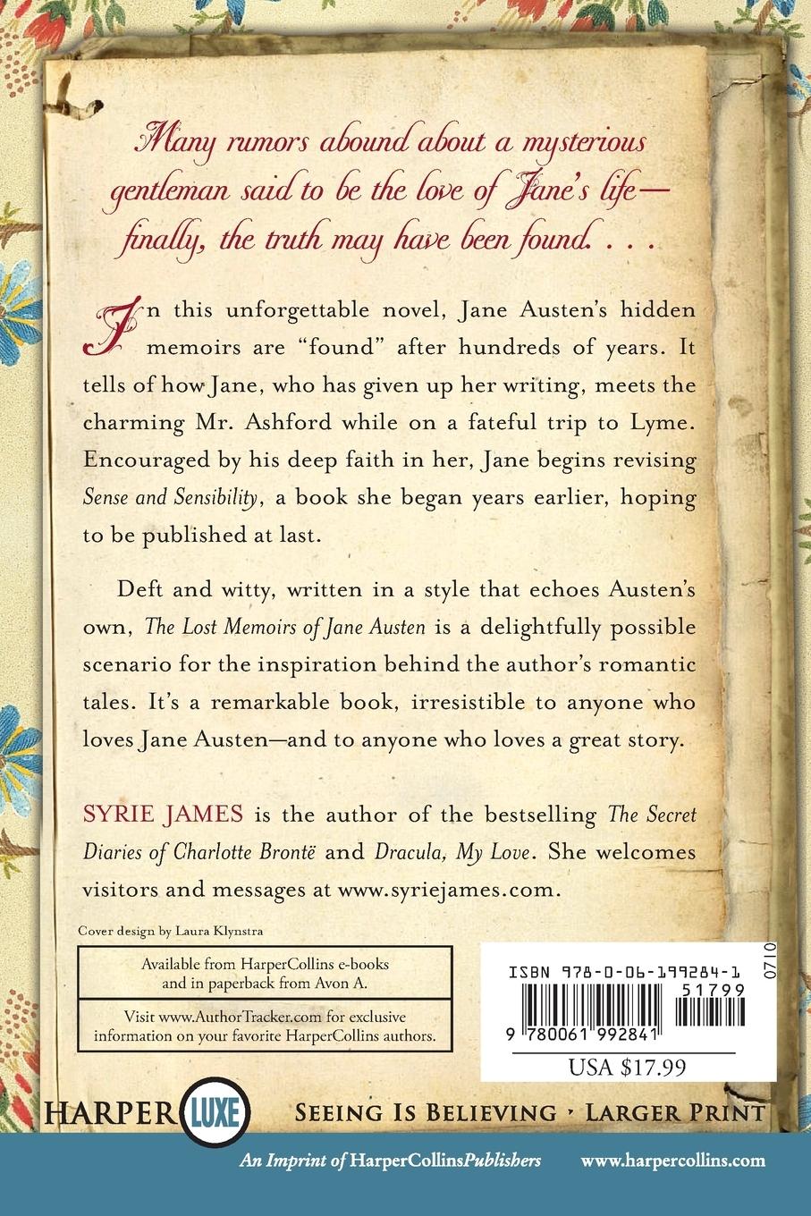 Rückseitencover The Lost Memoirs of Jane Austen LP
