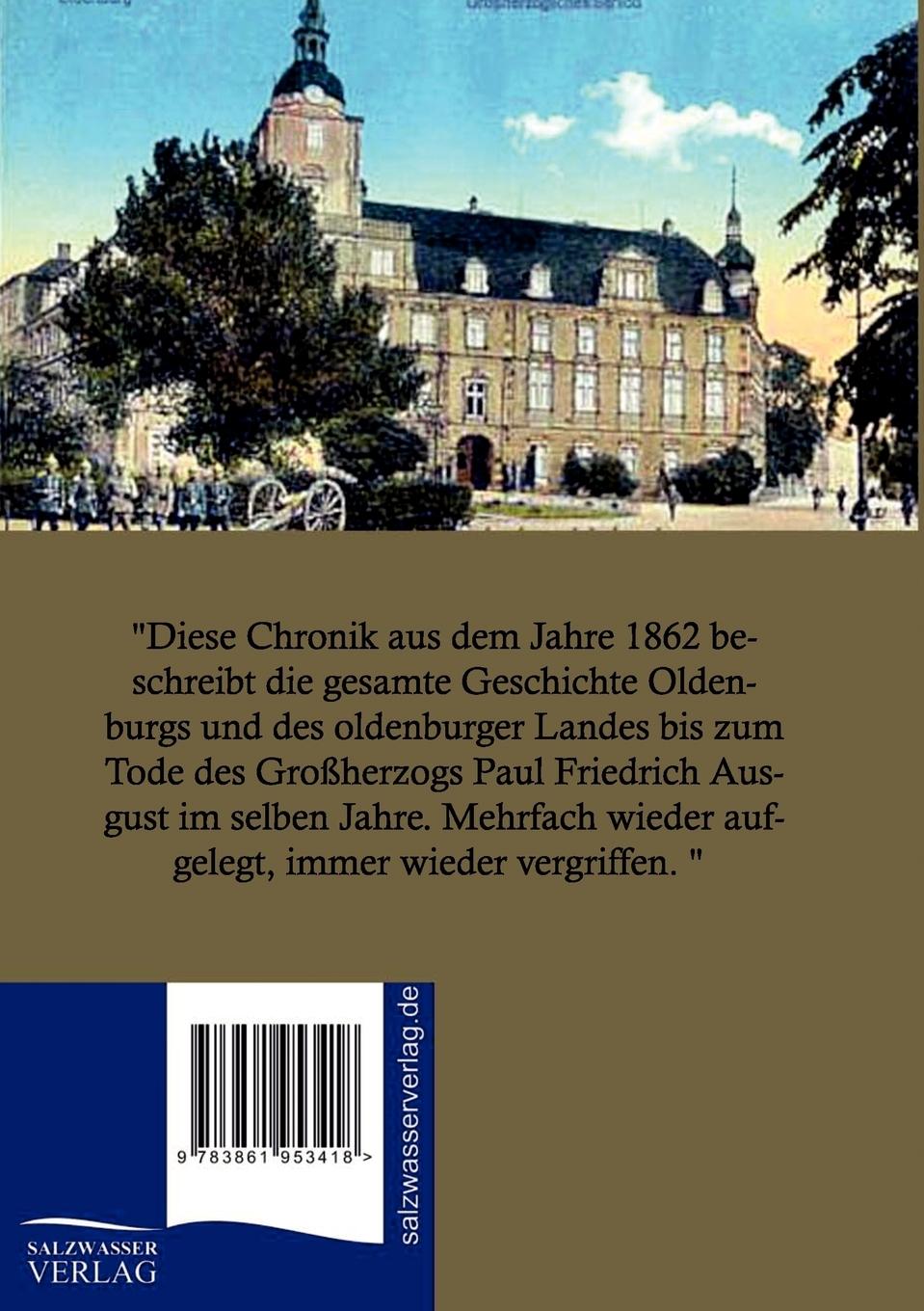 Rückseitencover Oldenburgische Chronik von 1862