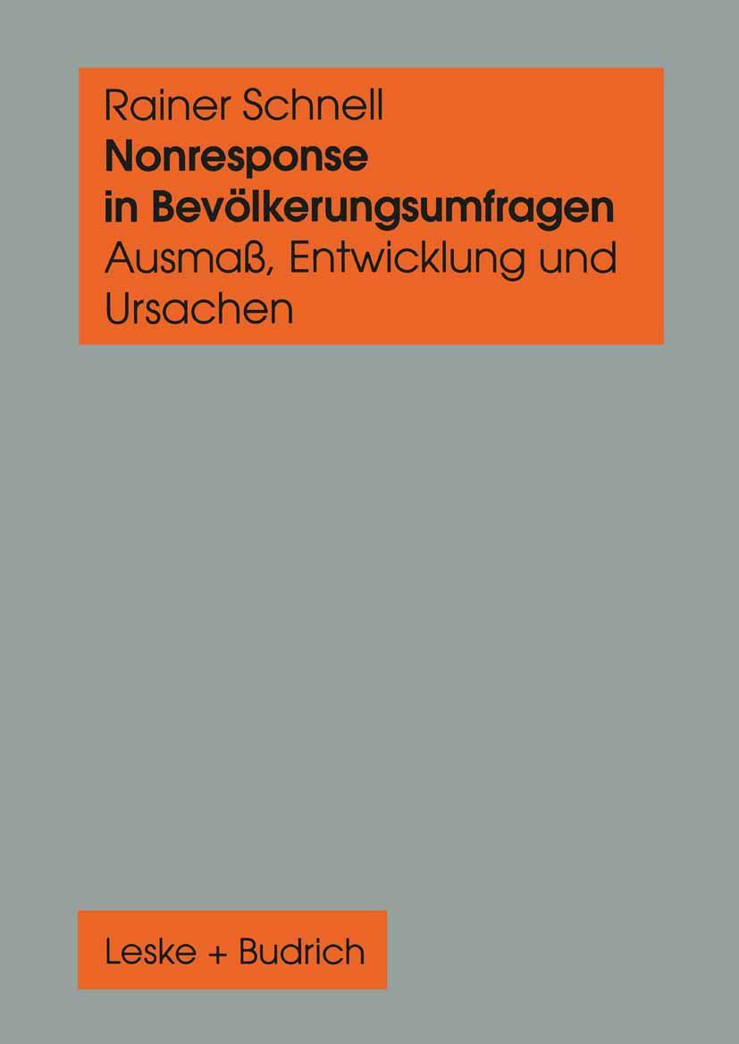 Vorderes Coverbild Nonresponse in Bevölkerungsumfragen