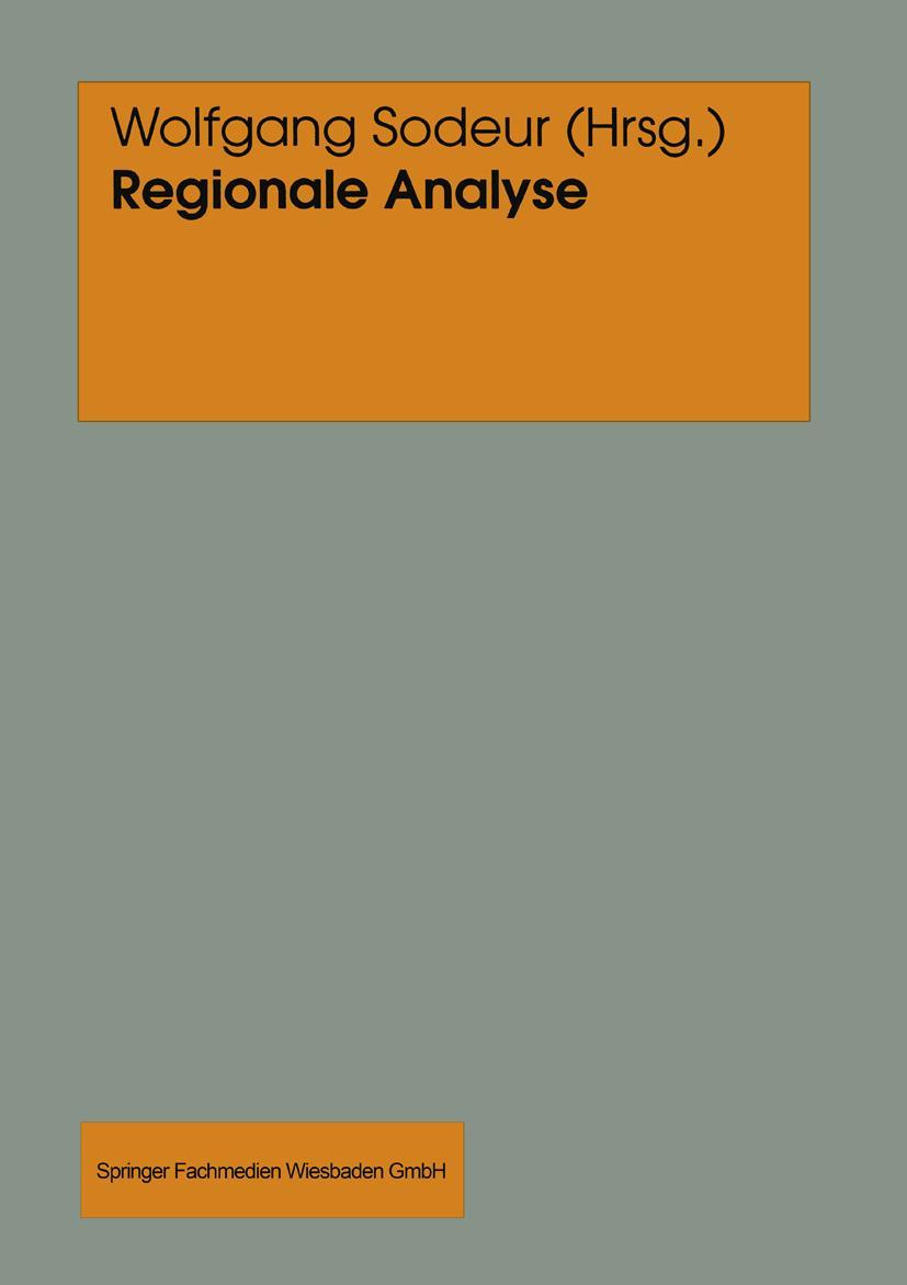 Vorderes Coverbild Regionale Analyse mit kleinen Gebietseinheiten