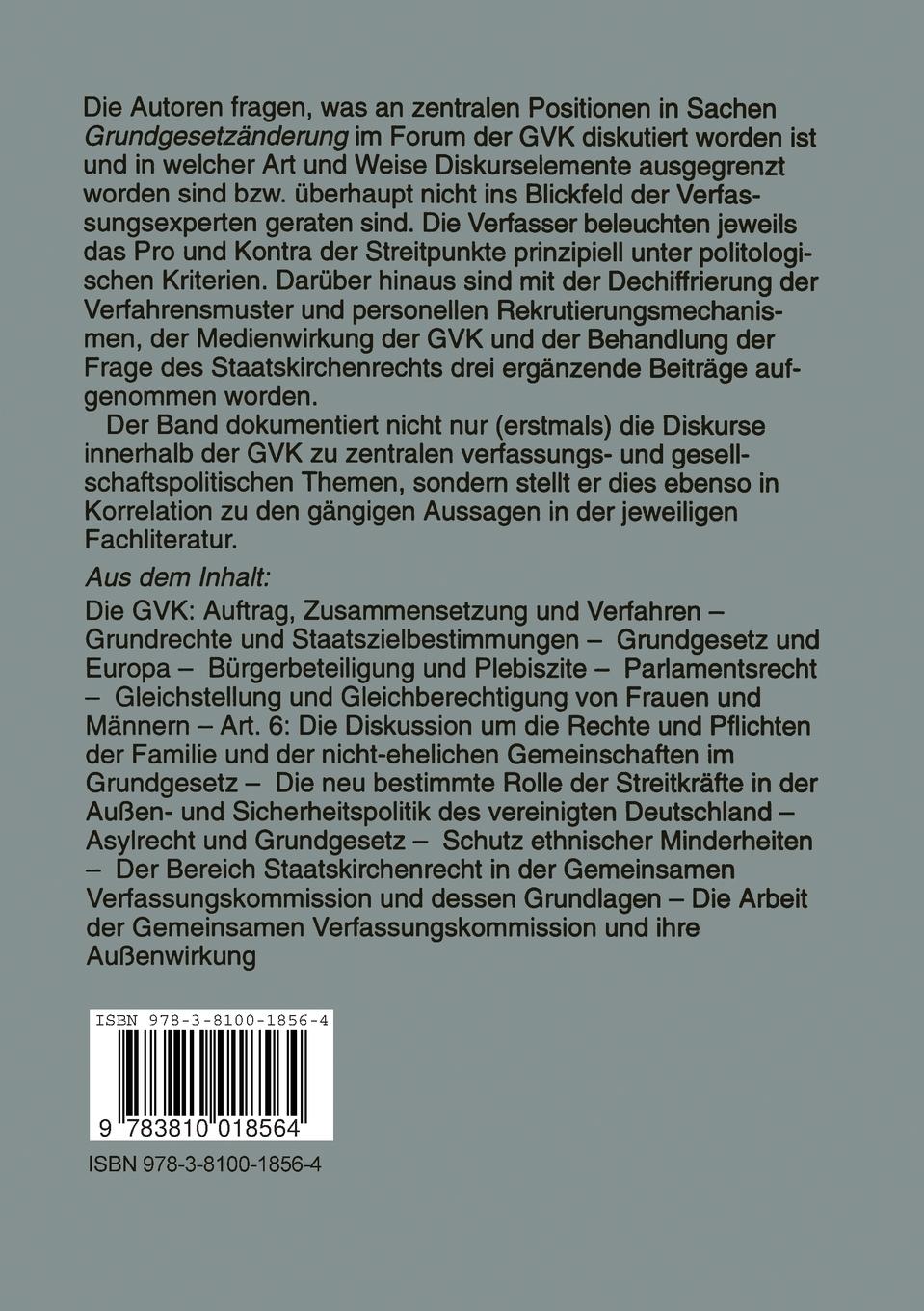 Rückseitencover Revision des Grundgesetzes?