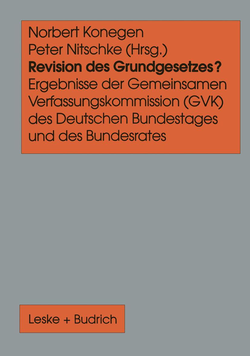 Vorderes Coverbild Revision des Grundgesetzes?