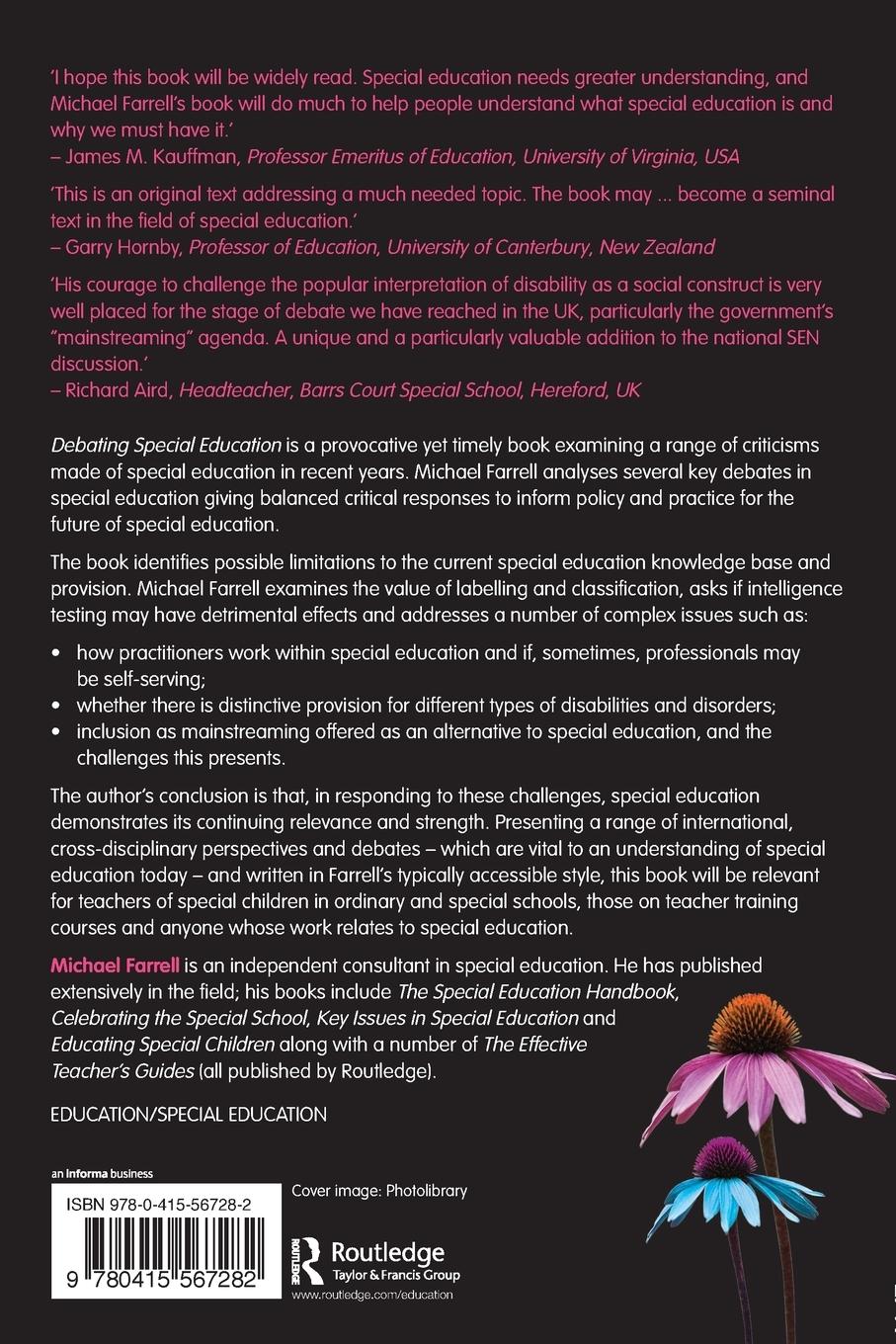 Rückseitencover Debating Special Education