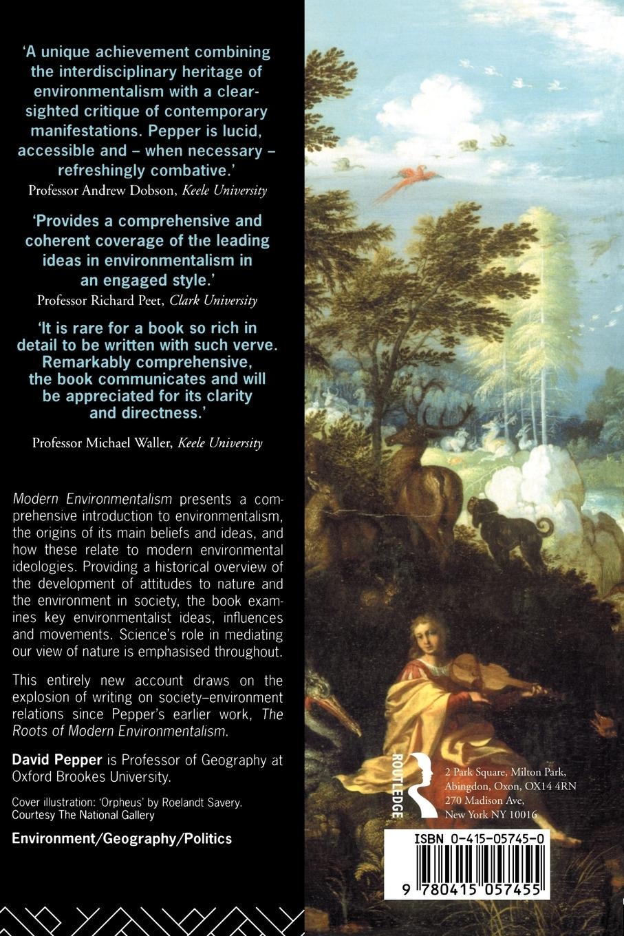 Rückseitencover Modern Environmentalism
