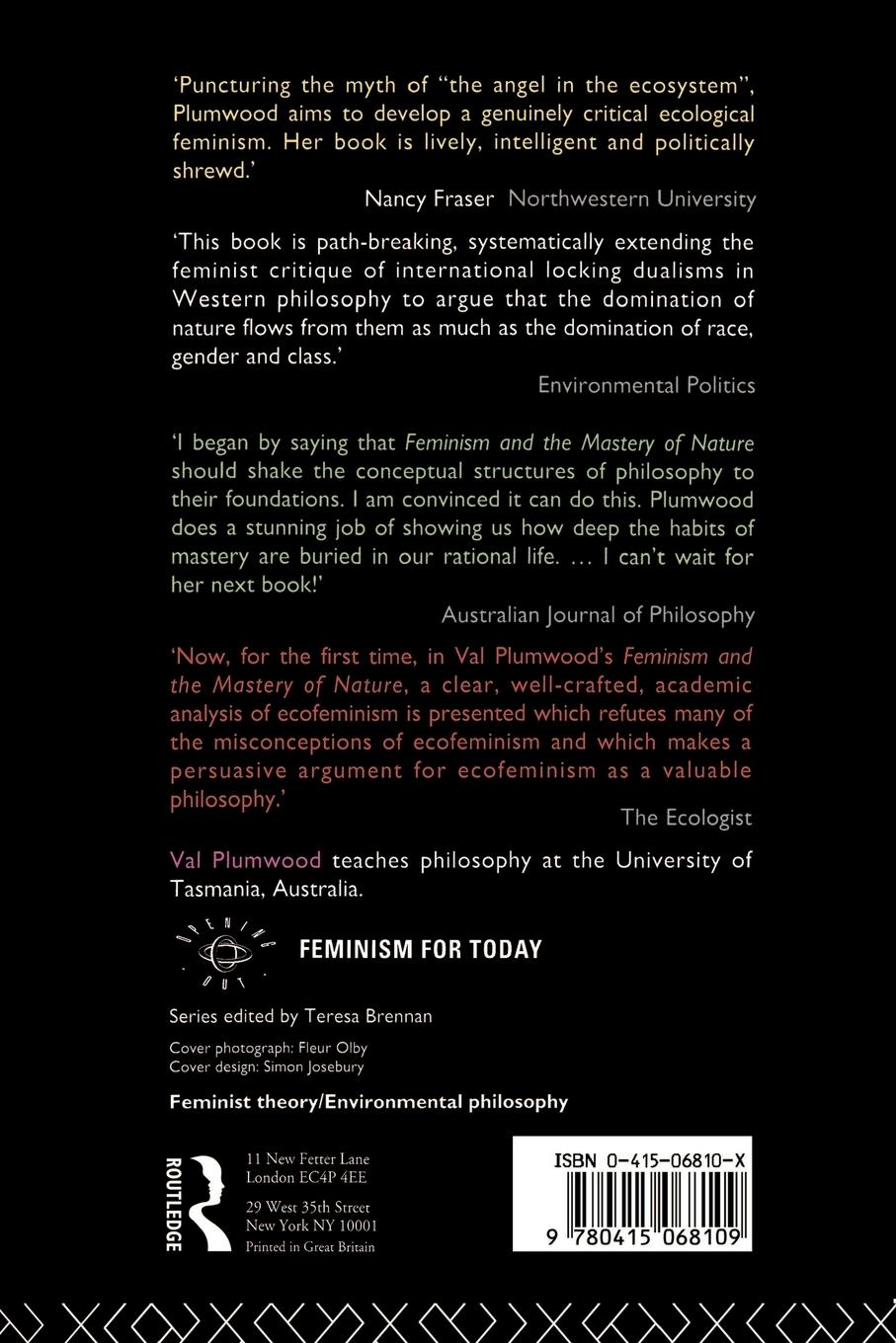 Rückseitencover Feminism and the Mastery of Nature