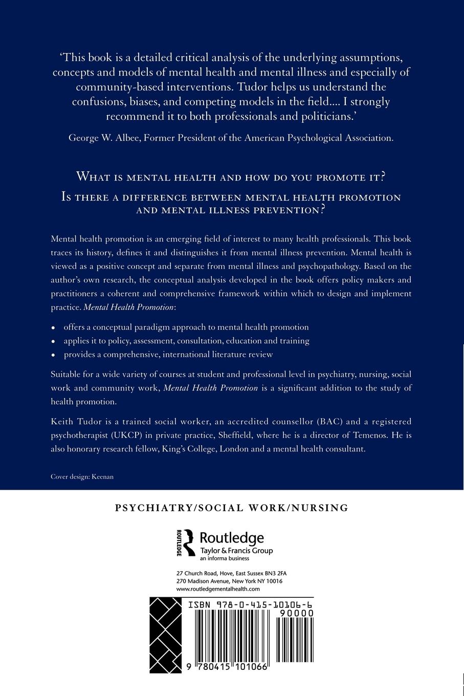 Rückseitencover Mental Health Promotion