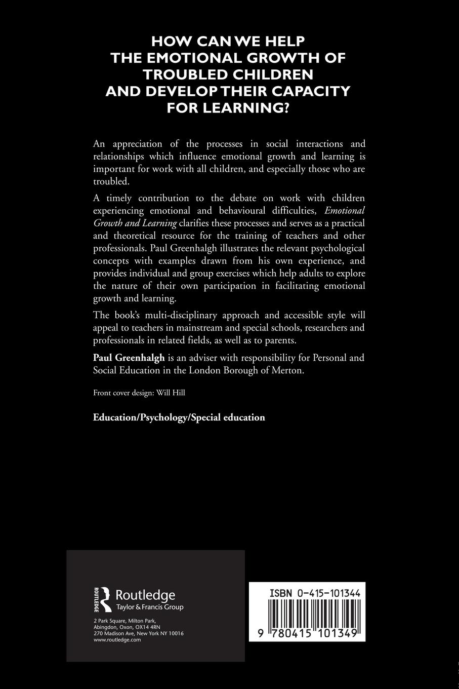 Rückseitencover Emotional Growth and Learning