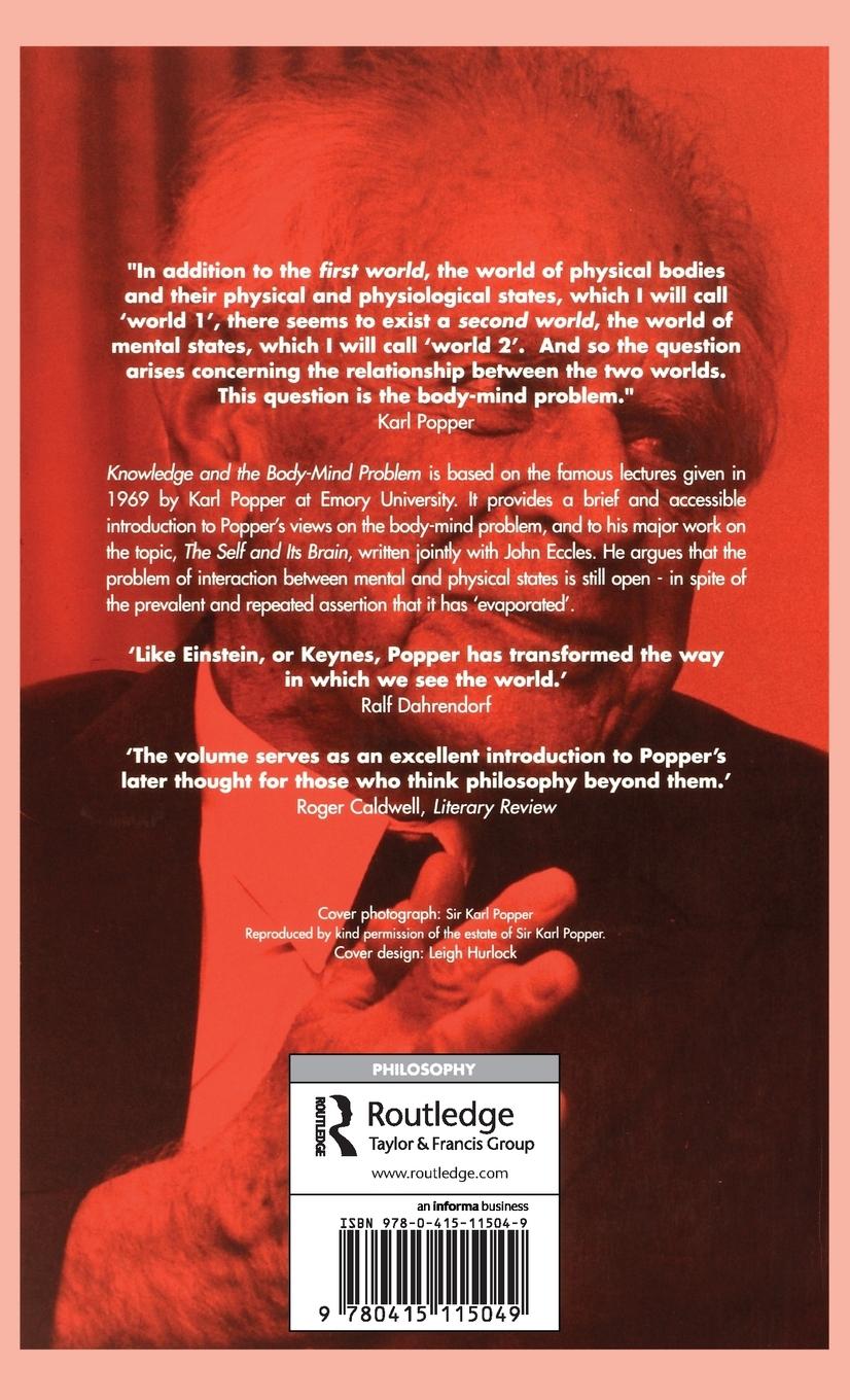Rückseitencover Knowledge and the Body-Mind Problem