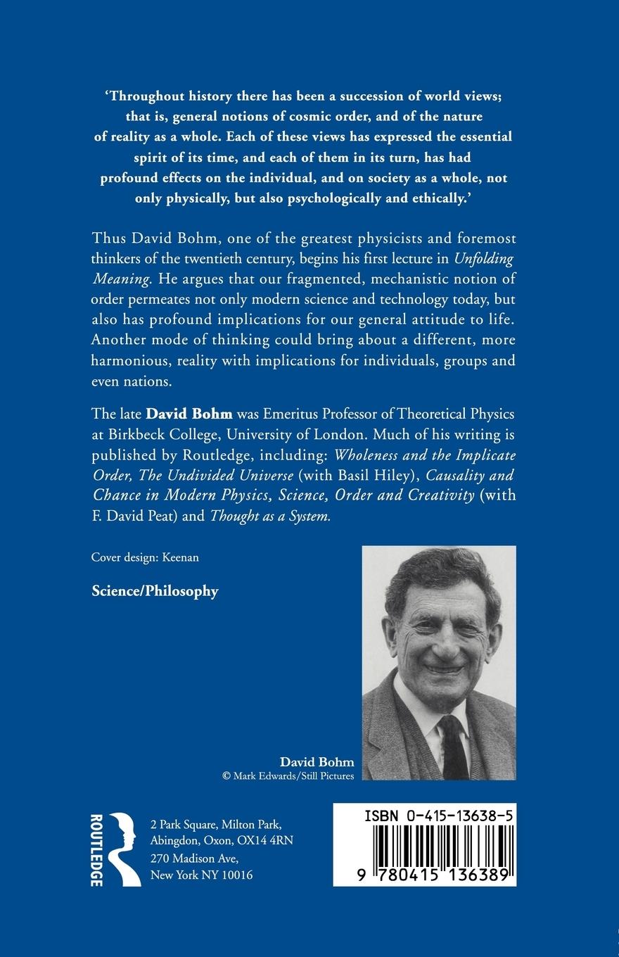 Rückseitencover Unfolding Meaning