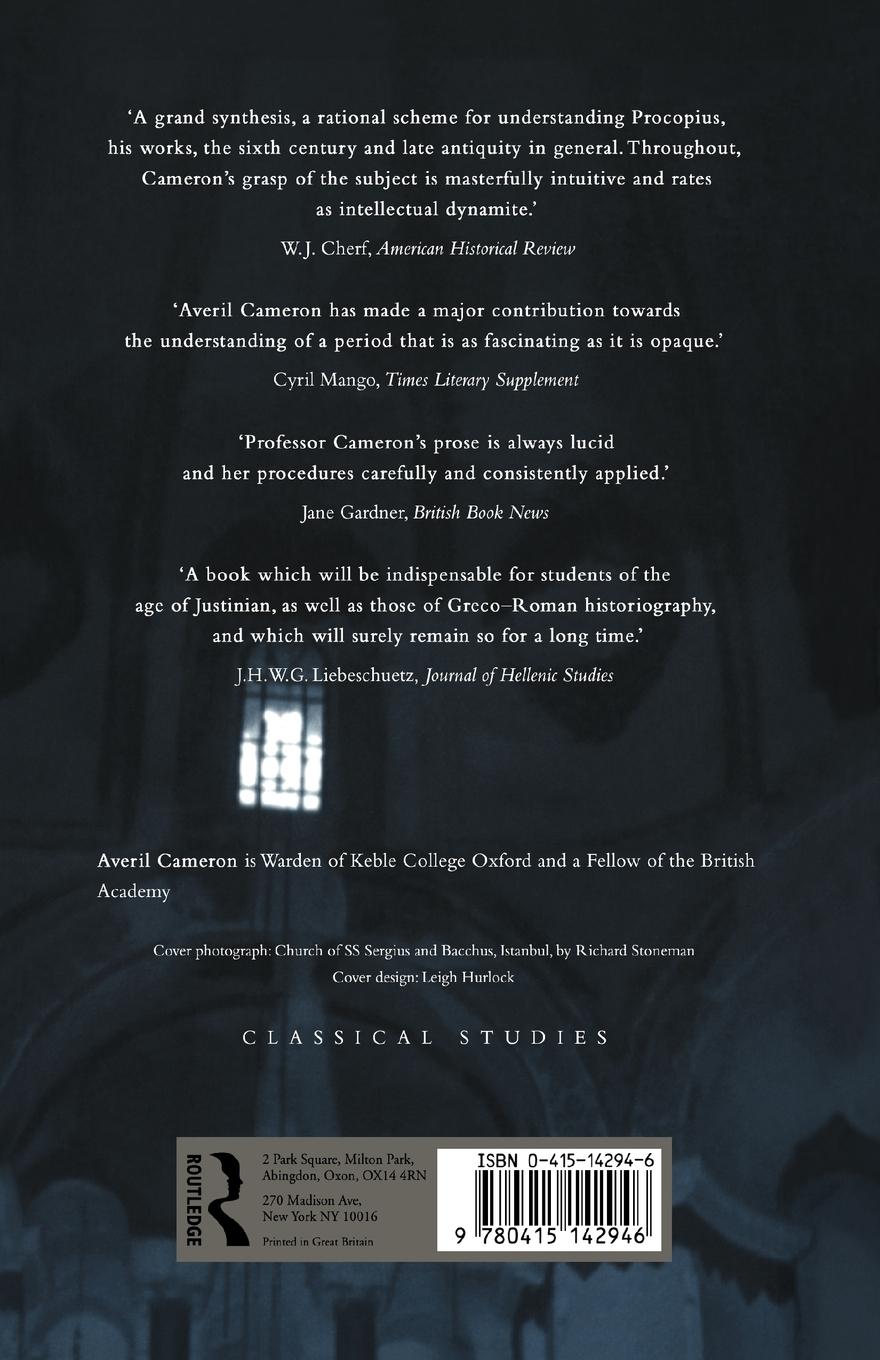 Rückseitencover Procopius and the Sixth Century